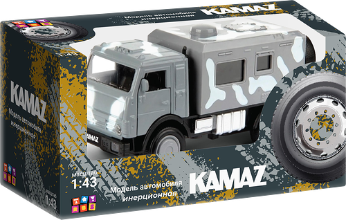 Машинка Быстротачки Kamaz 1:43, в ассортименте