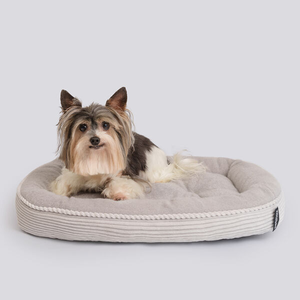 Лежак Petmax Вельвет для кошек и собак мелких и средних пород 60 х 50 х 9 см серый
