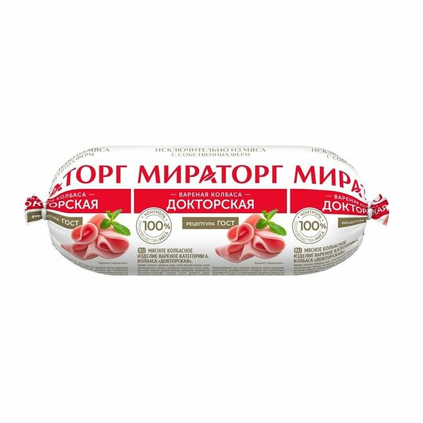 Колбаса варёная Мираторг Докторская 470 г