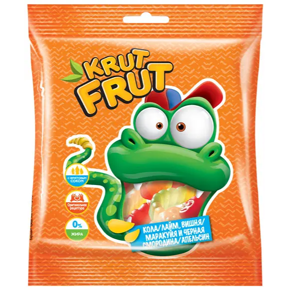 Жевательный мармелад Krut Frut Змейки 70 г