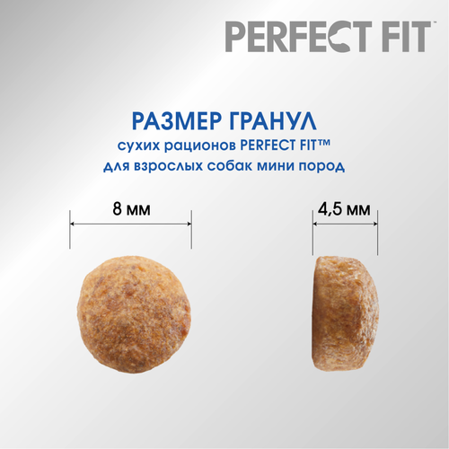 

Сухой корм для собак Perfect Fit для мелких и миниатюрных пород старше года, с курицей, 500 г