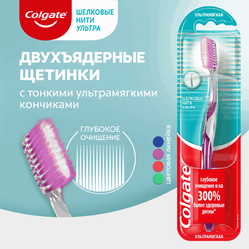 

Зубная щетка Colgate Шелковые нити ультрамягкая цвет в ассортименте 1 шт.