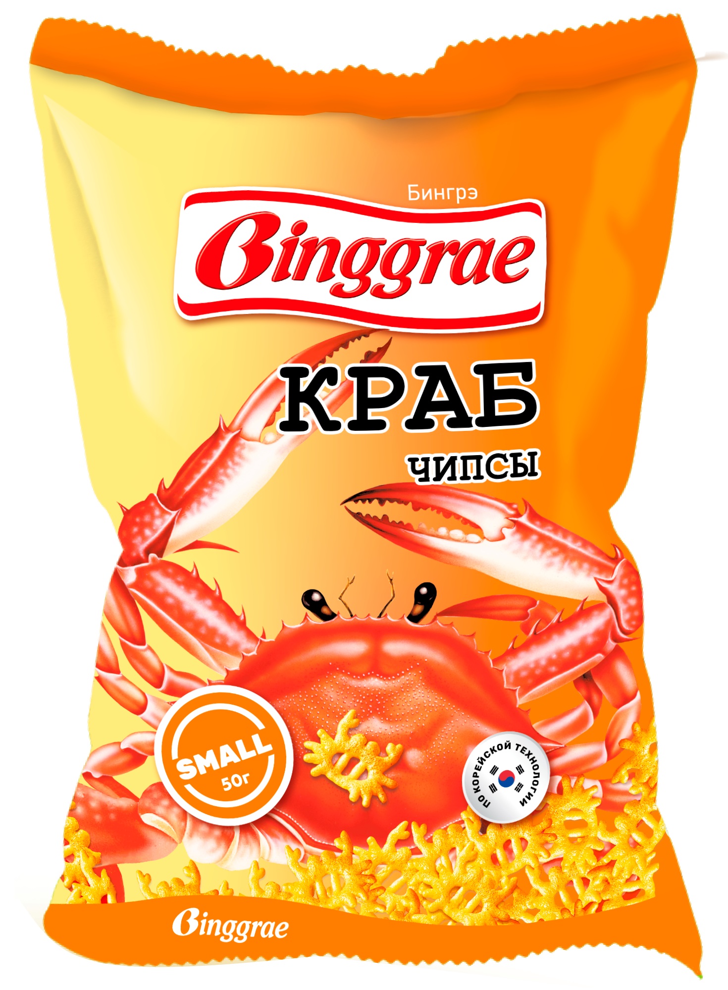

Чипсы пшеничные Binggrae Краб 50 г
