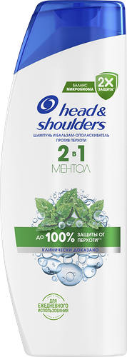 Шампунь-бальзам Head&Shoulders против перхоти основной уход ментол 2в1 360 мл