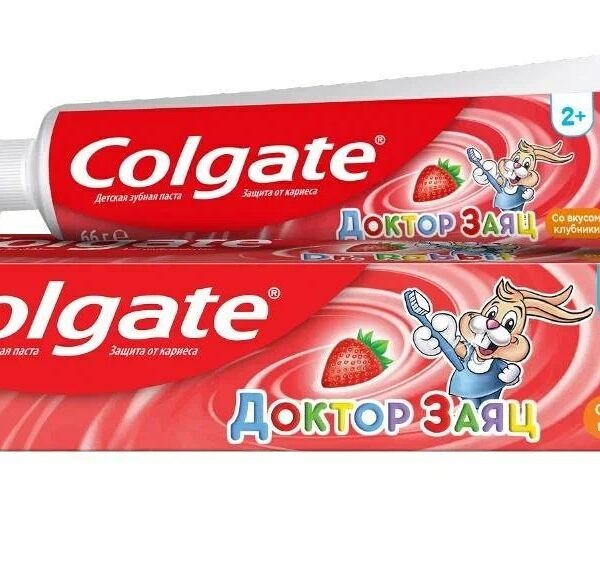 Зубная паста детская Colgate Доктор Заяц с 2 лет клубника 66 г
