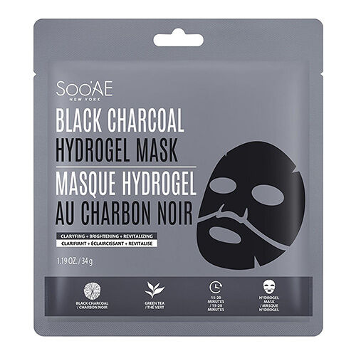 Маска для лица Soo'AE гидрогелевая с экстрактом древесного угля (увлажняющая) 34 г