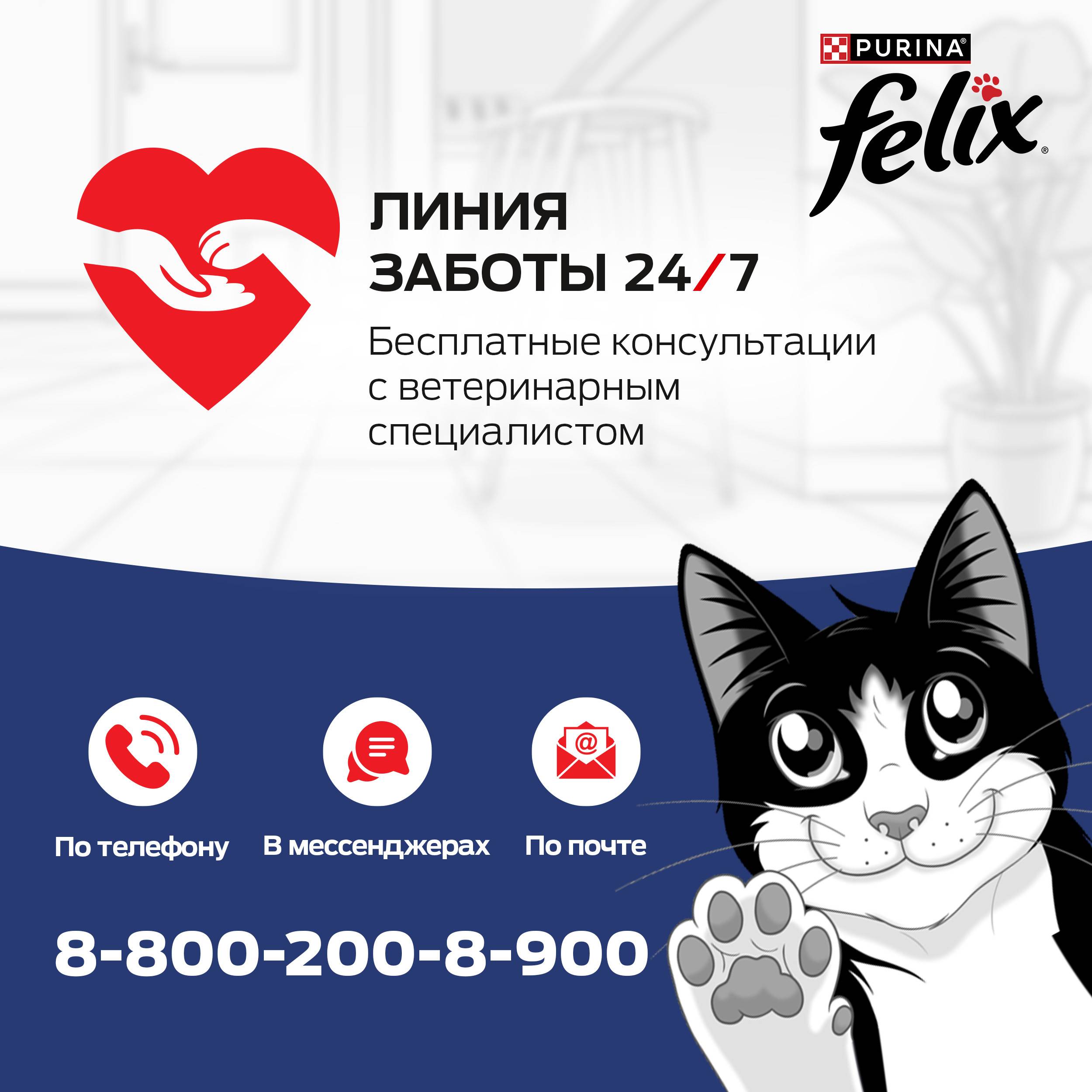 

Влажный корм для взрослых кошек Felix Sensations с треской в соусе с томатами 75 г