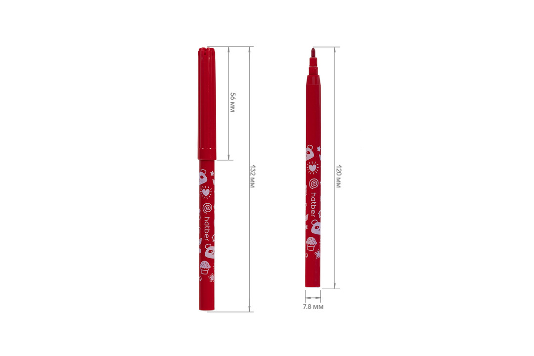 

Фломастеры Hatber Плюшевые панды набор 12 цветов