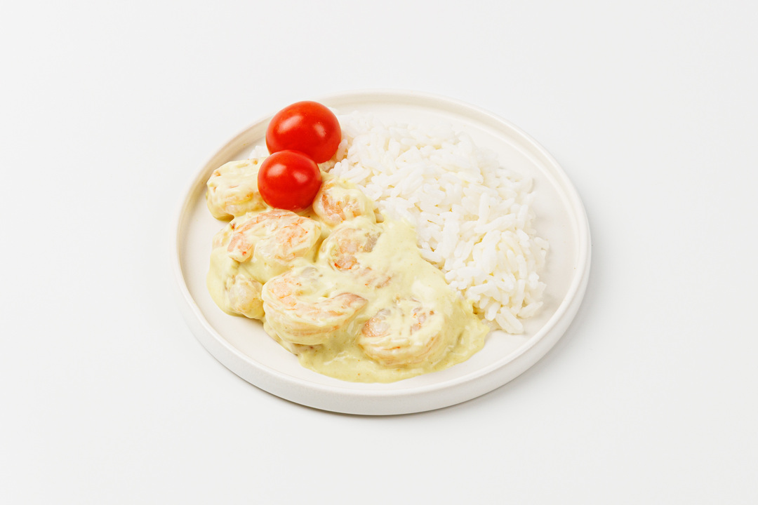 

Креветки карри с рисом 250 г