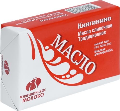 

Масло сливочное Княгинино Традиционное сладко-сливочное 82.5% 180 г