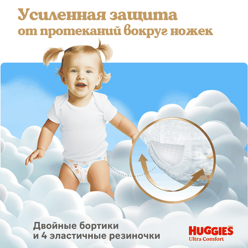 

Подгузники-трусики для девочек Huggies Ultra Comfort 6-XL 15-25 кг 38 шт