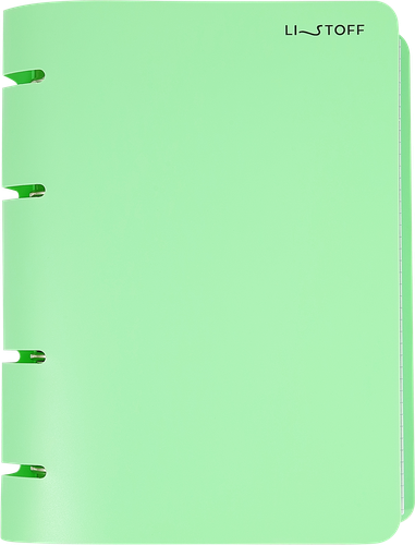 

Тетрадь Listoff А5 на кольцах 80 листов матовый пластик в клетку в ассортименте