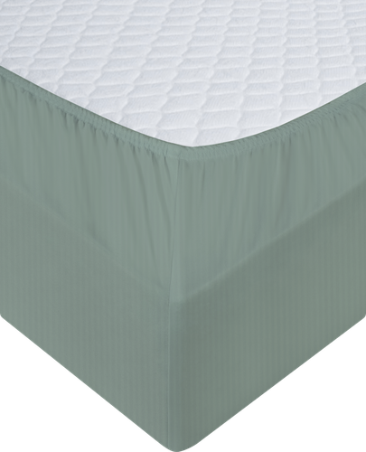 

Простыня на резинке Homeclub 200x200 см, цвет оливковый, страйп-сатин