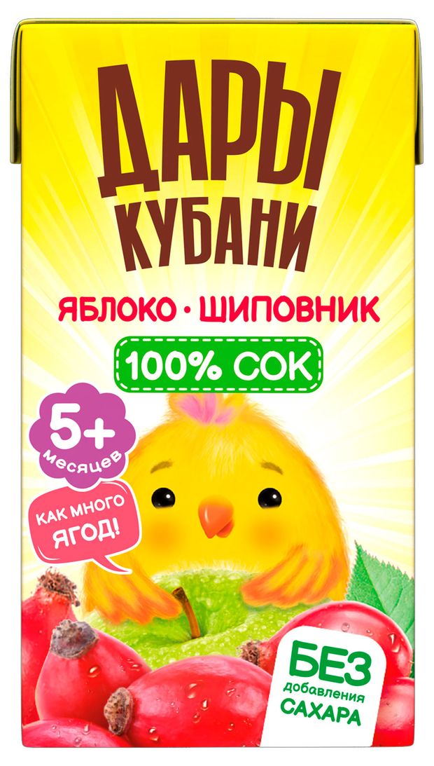 

Сок Дары Кубани Яблоко-шиповник с 5 месяцев 125 мл