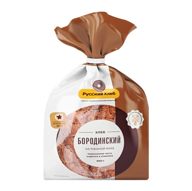 

Хлеб Русский хлеб Бородинский формовой в нарезке 350 г