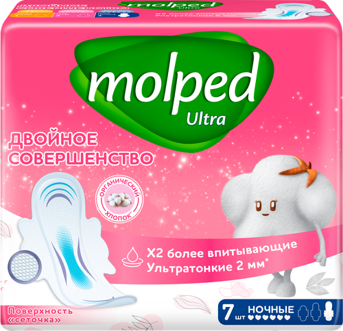 

Прокладки Molped Ultra Night женские гигиенические 7 шт.
