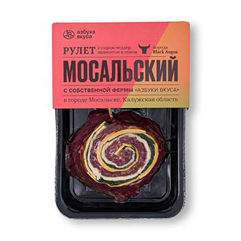 

Рулет Азбука Вкуса Мосальский с сыром чеддер, шпинатом и луком вес