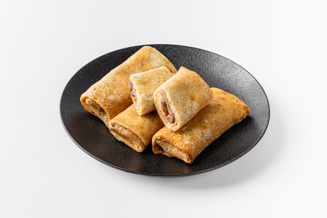 

Большая порция блинчиков ВкусВилл с начинкой банан-шоколад 4 шт 280 г