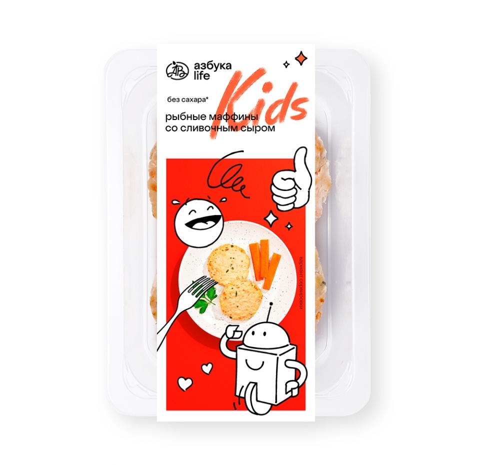 

Рыбные маффины Азбука life Kids со сливочным сыром 140 г