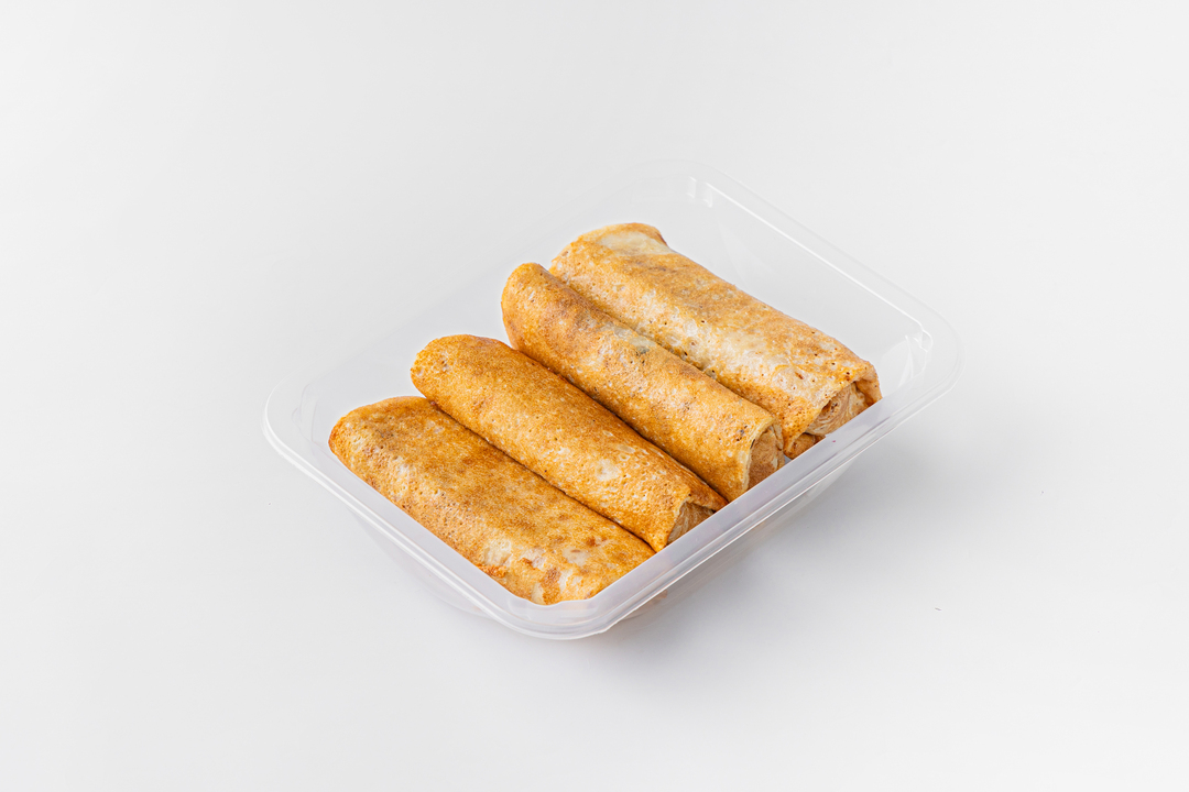 

Большая порция блинчиков ВкусВилл с начинкой банан-шоколад 4 шт 280 г