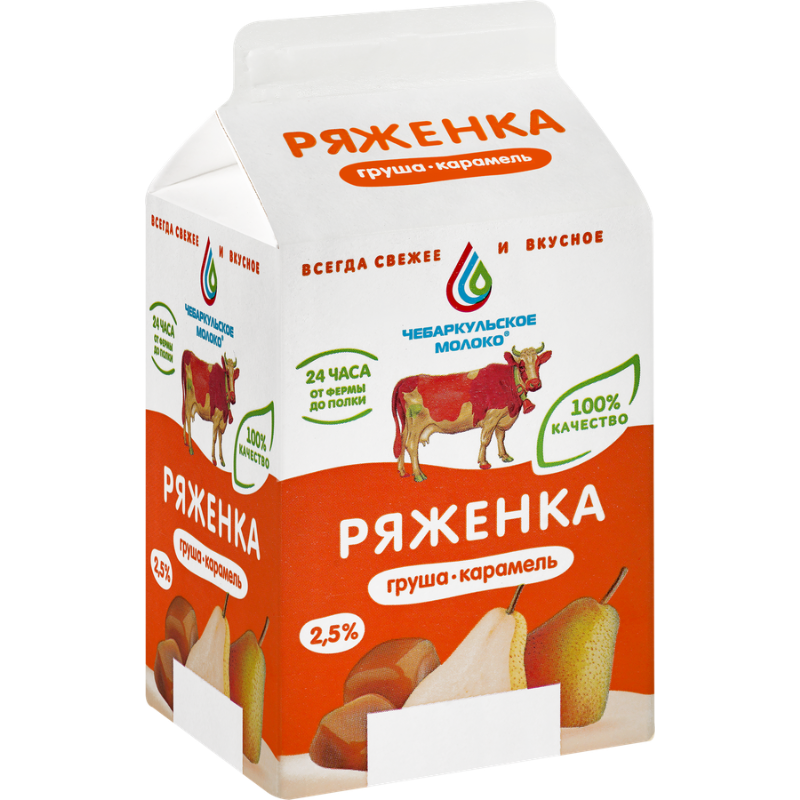 

Ряженка Чебаркульское Молоко Груша-карамель 2.5% 500 г