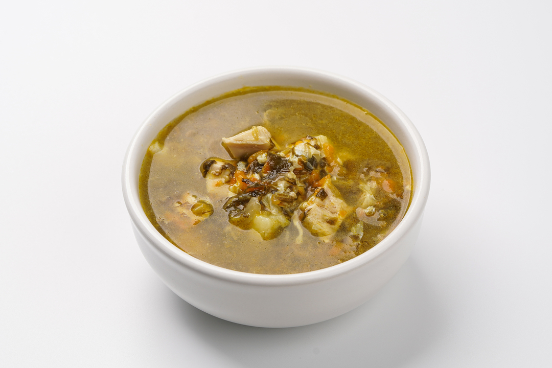 

Борщ зеленый ВкусВилл с курицей и щавелем 390 г
