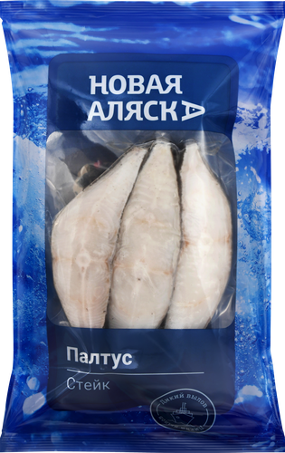 

Палтус Новая Аляска синекорый стейк замороженный 400 г