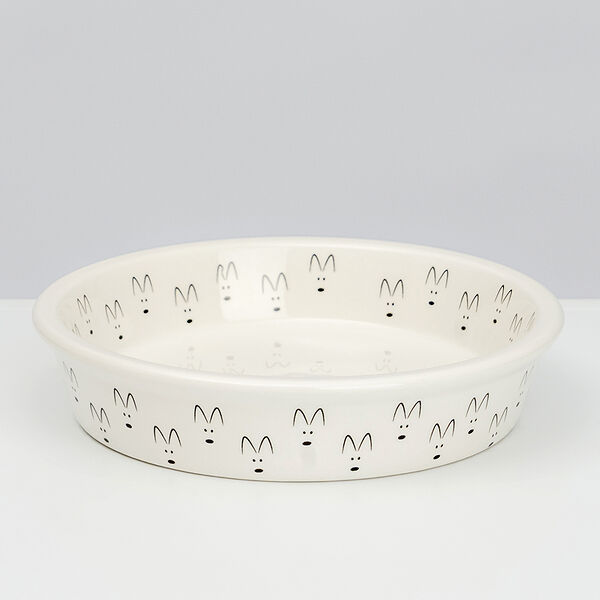 Миска керамическая Petmax для кошек и собак Мордочки белый 150 мл