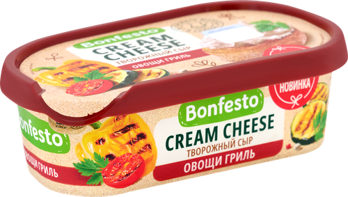 

Сыр творожный Bonfesto Кремчиз с наполнителем овощи гриль 65% 140 г
