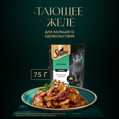 

Влажный корм для кошек Sheba Ломтики в желе с кроликом 75 г