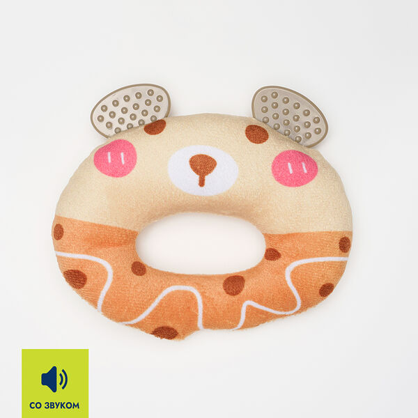 Игрушка для собак Rurri Пончик с ушками 14 см