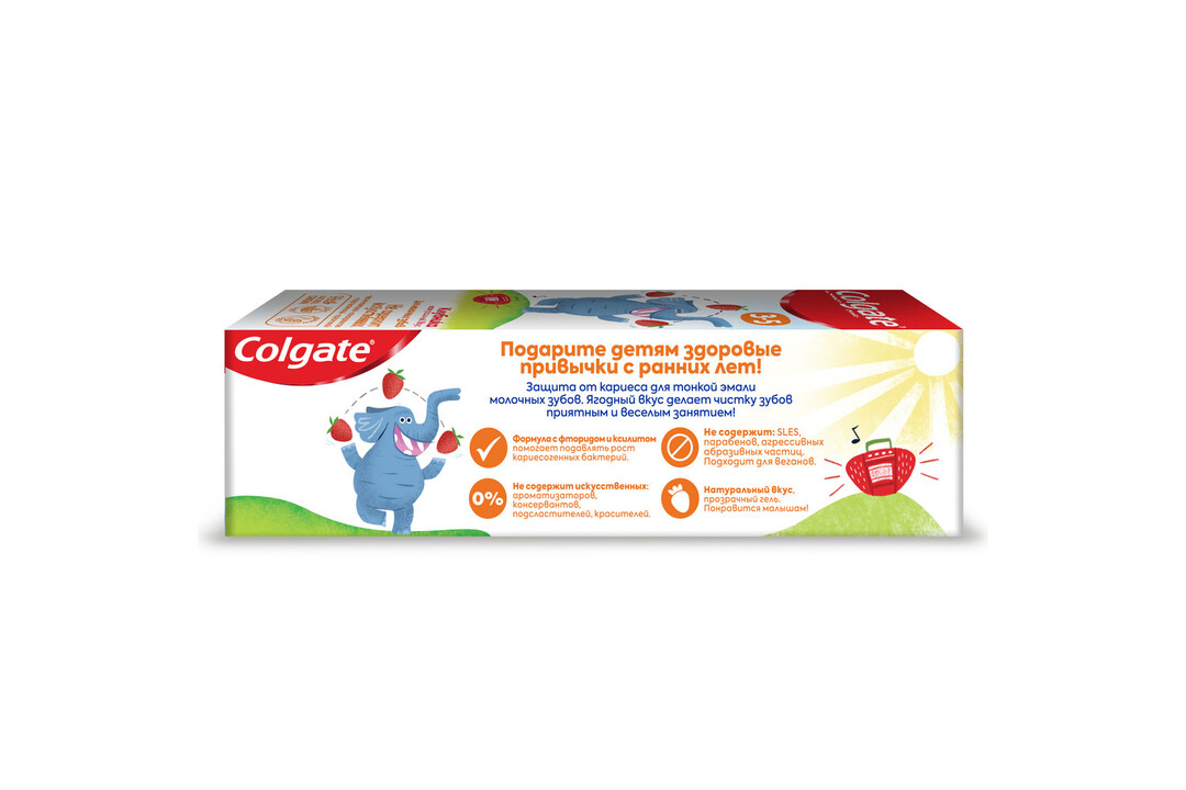 

Зубная паста детская Colgate Клубника с фторидом для детей 3-5 лет 60 мл