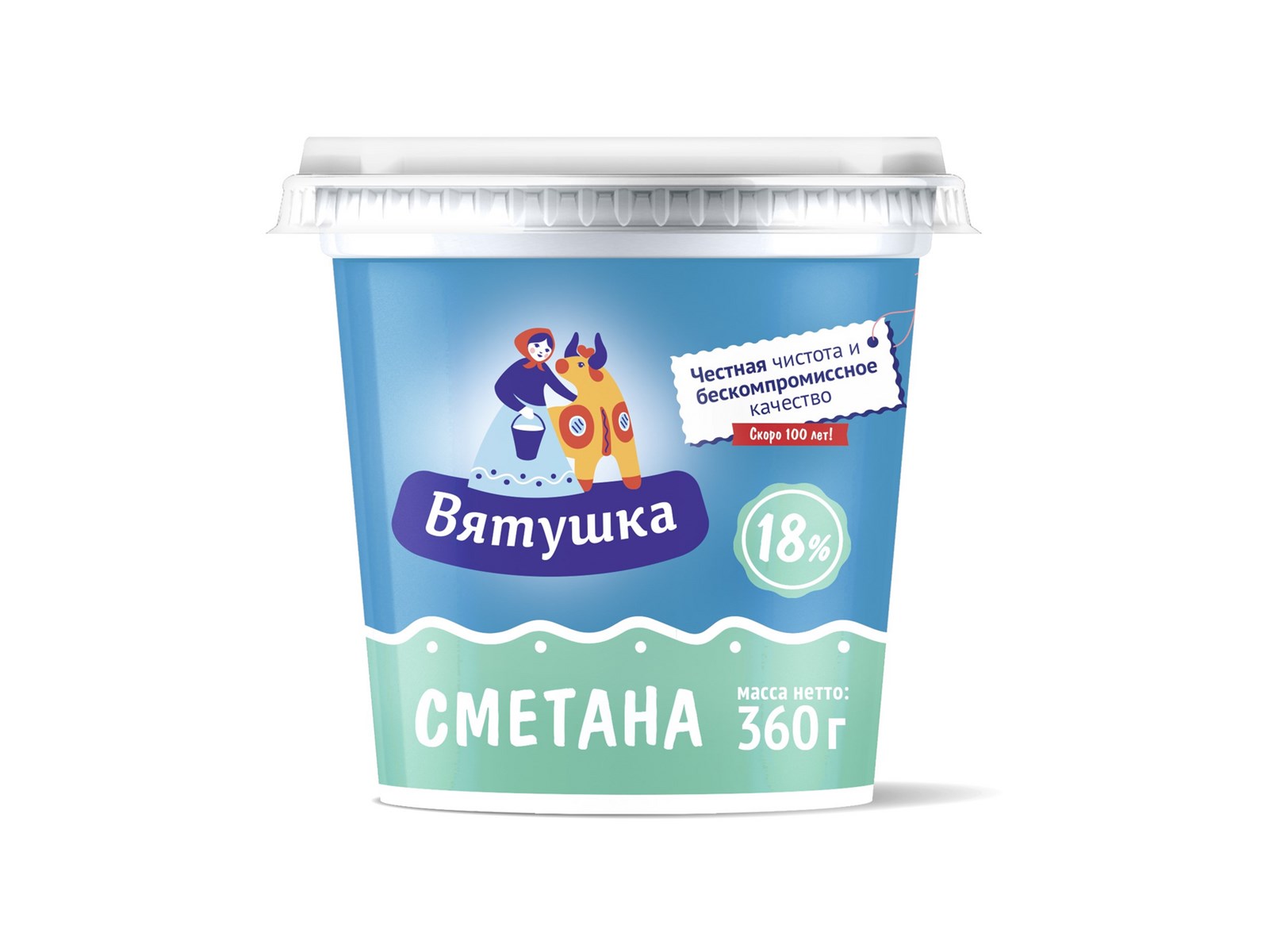 

Сметана Вятушка 18% 360 г