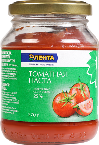 

Паста томатная ЛЕНТА 25%