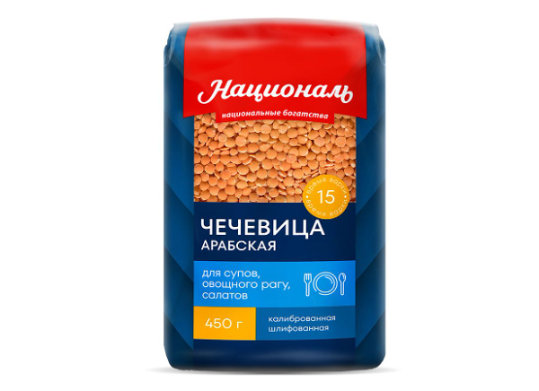Чечевица Националь Арабская красная 450 г