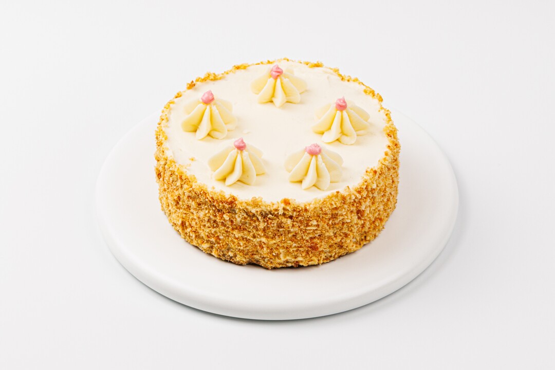 

Торт Домашний ВкусВилл бисквит с курагой 565 г