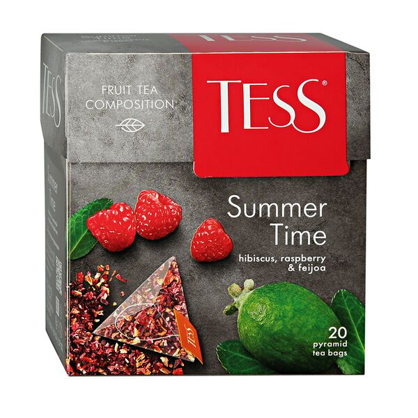 Чай фруктовый Tess Summer гибискус с малиной и ароматом фейхоа 36 г