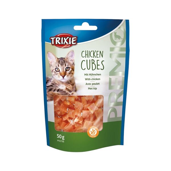 Лакомство TRIXIE PREMIO для кошек куриные кубики без глютена 50г