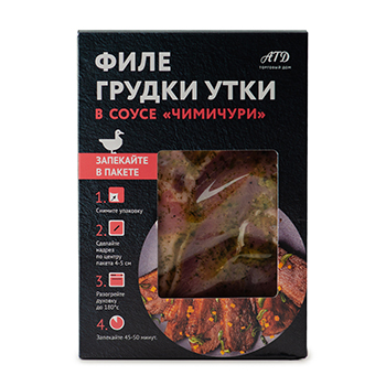 

Филе грудки утки АТД в соусе Чимичури в пакете для запекания 400 г