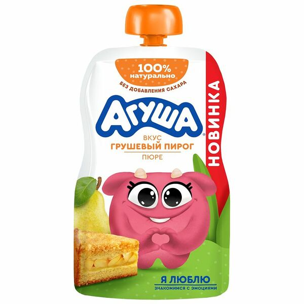 Пюре Агуша Грушевый пирог фруктовое со злаками с 8 месяцев 80 г