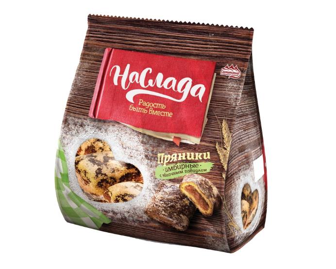 

Пряники сырцовые Наслада Имбирные с повидлом, 370 г