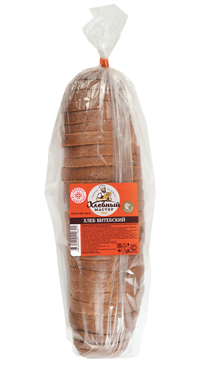 

Хлеб Хлебный мастер Витебский нарезка 350 г