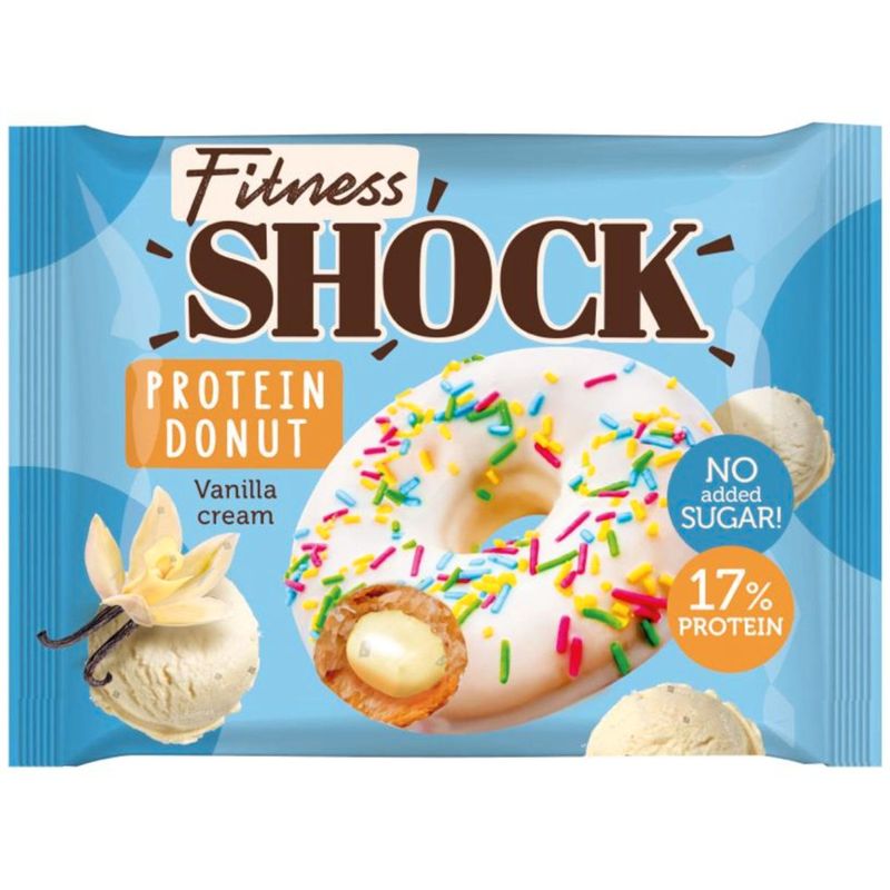

Донат протеиновый FitnesShock Ваниль глазированный без сахара 70 г