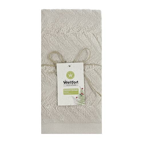 Полотенце махровое Wellfort Fern бежевое 50 х 70 см