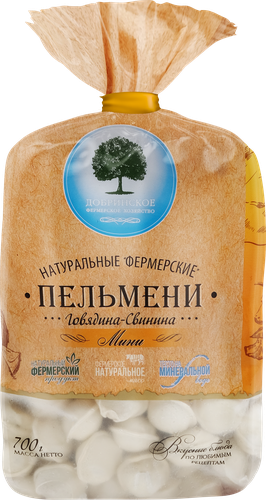 

Пельмени Добринское фермерское хозяйство говядина-свинина мини замороженные 700 г