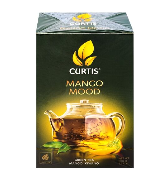 Чай Curtis Mango Mood зелёный листовой ароматизированный с добавками 100 г