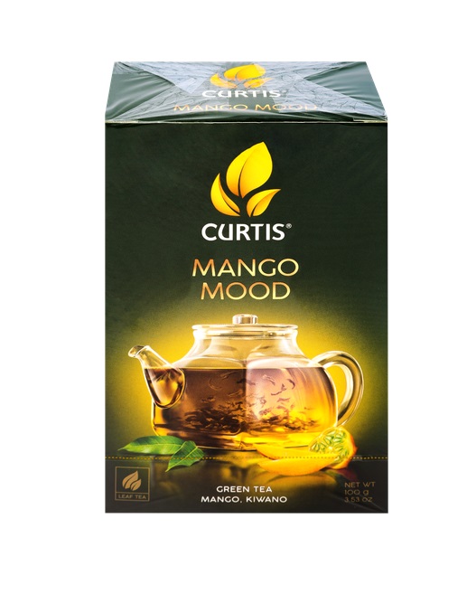 

Чай Curtis Mango Mood зелёный листовой ароматизированный с добавками 100 г