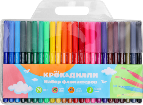

Фломастеры Крок&Дилли 24 цвета, арт. KW848-24