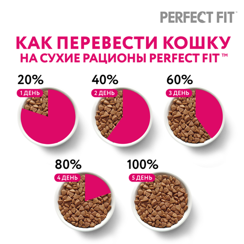 

Влажный корм Perfect Fit для кошек красивая шерсть и здоровая кожа, с индейкой в соусе 75 г