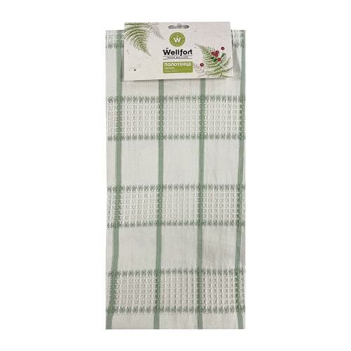 Полотенце Wellfort вафельное в клетку 40х60 см 